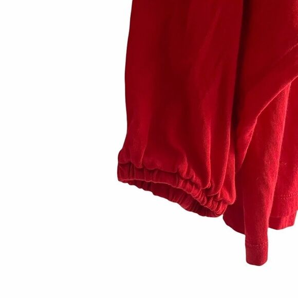 J. CREW Oversized Cropped Popover Blouse Red XS - Picture 5 of 8